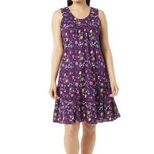 Anthony Richards Purple Floral Dress, Size MP